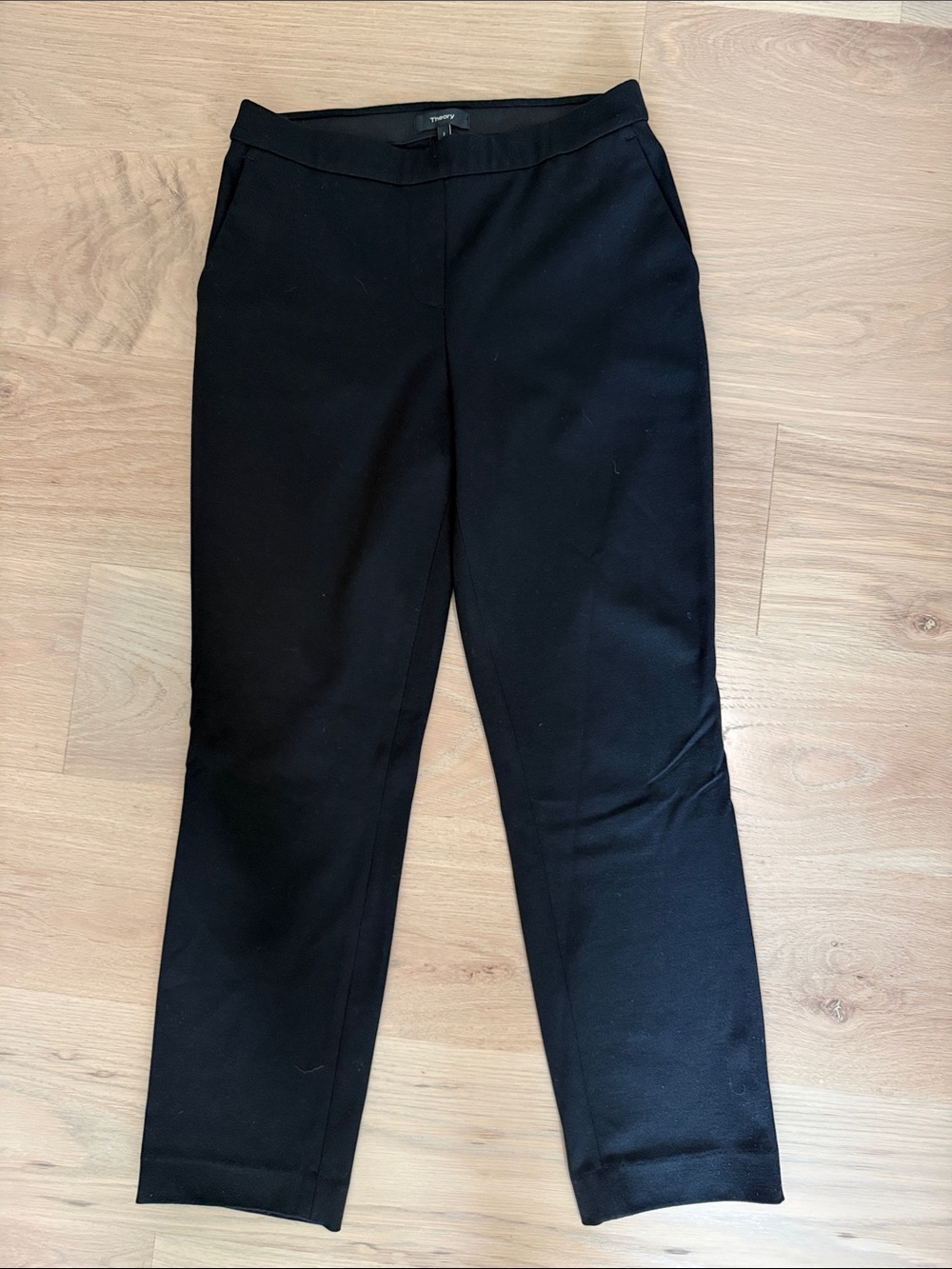Theory Black Slim Ankle Trousers (Size 2)